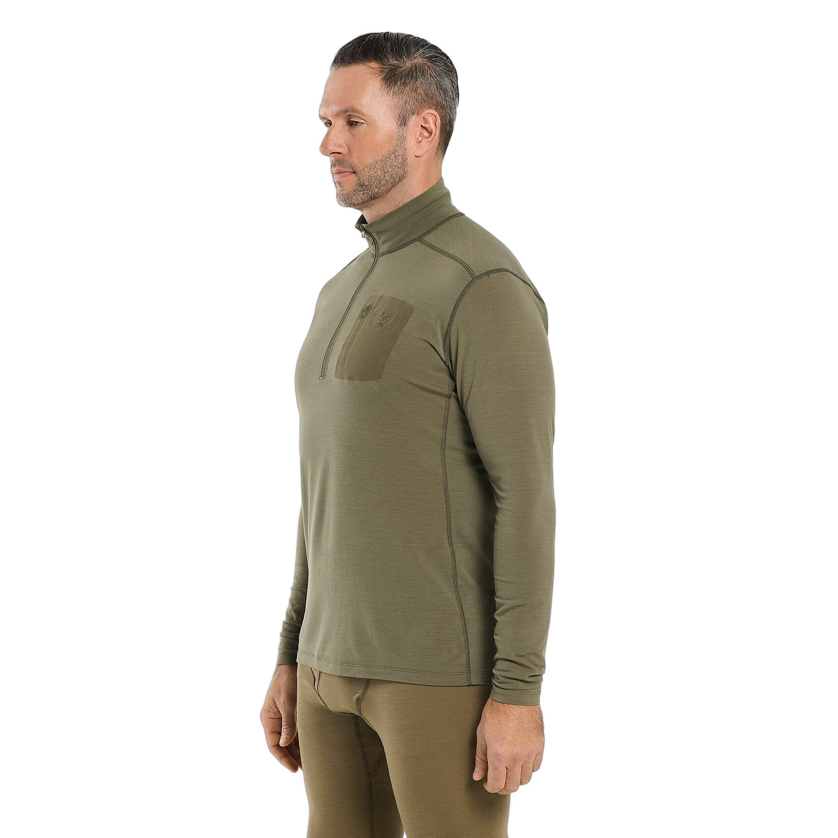 Cold WX Zip Neck AR Wool Crocodile Side View Left