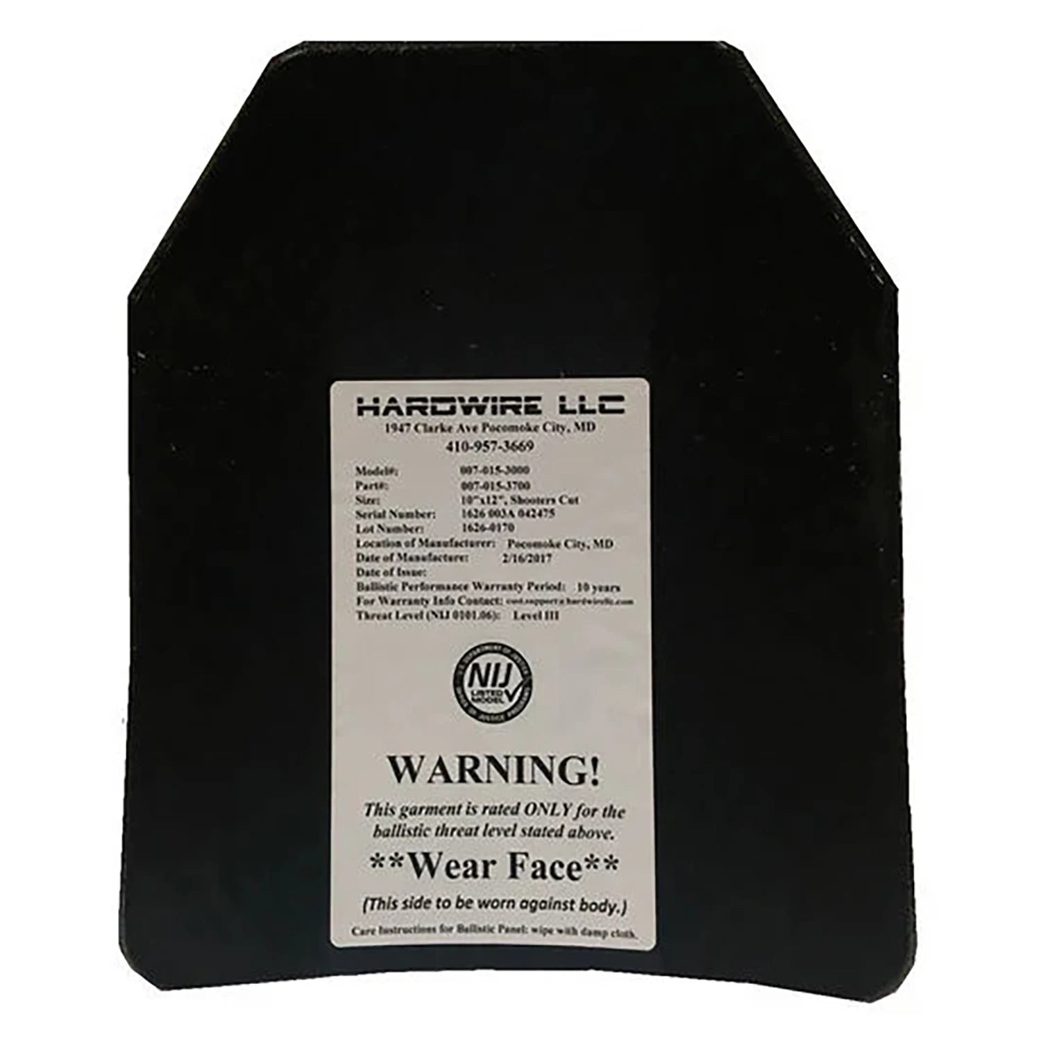 Safariland Hardwire 3000 Type III 10X12 Multi Curve Shooters Cut