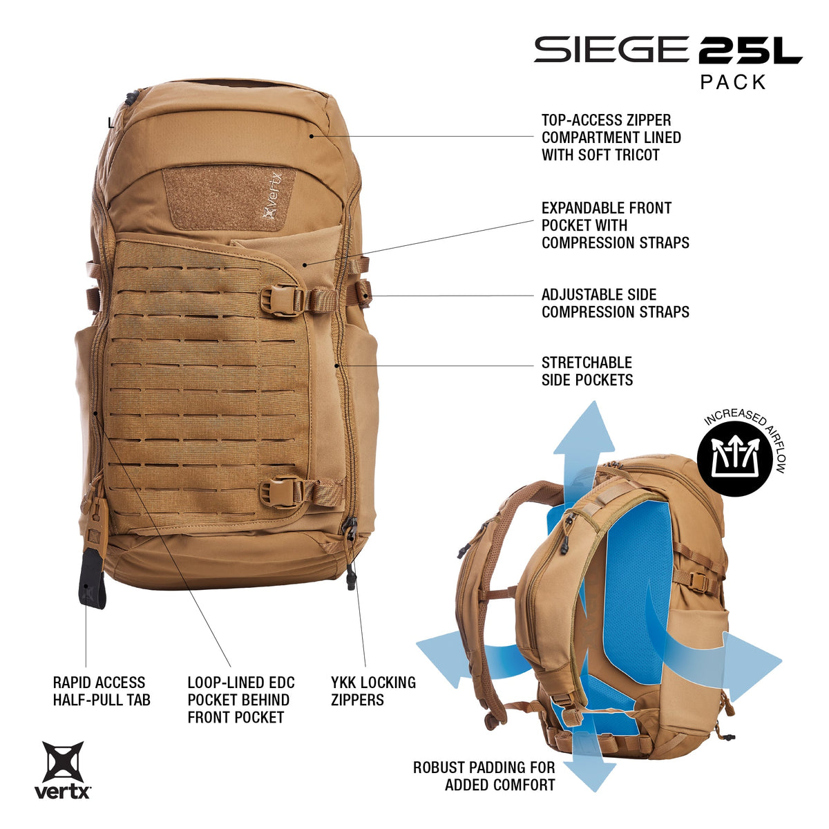 Vertx Siege 25L Tactical Backpack