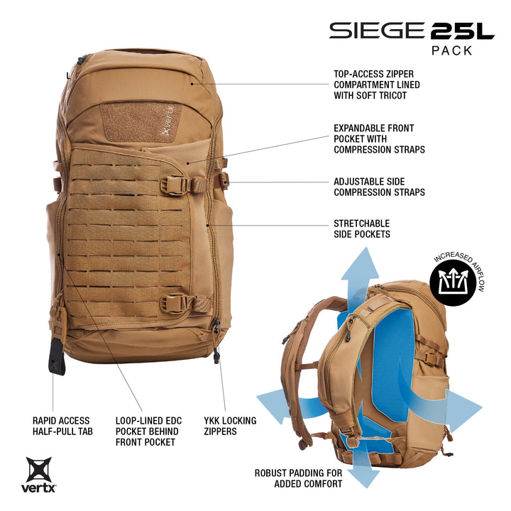 Vertx Siege 25L Tactical Backpack