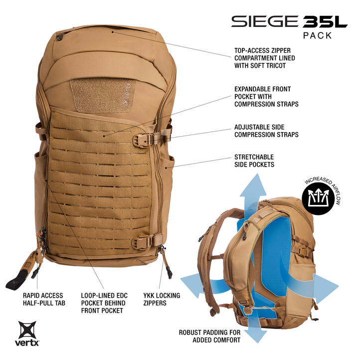 Vertx Siege 35L Tactical Backpack