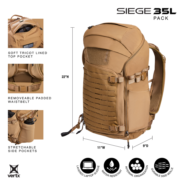 Vertx Siege 35L Tactical Backpack