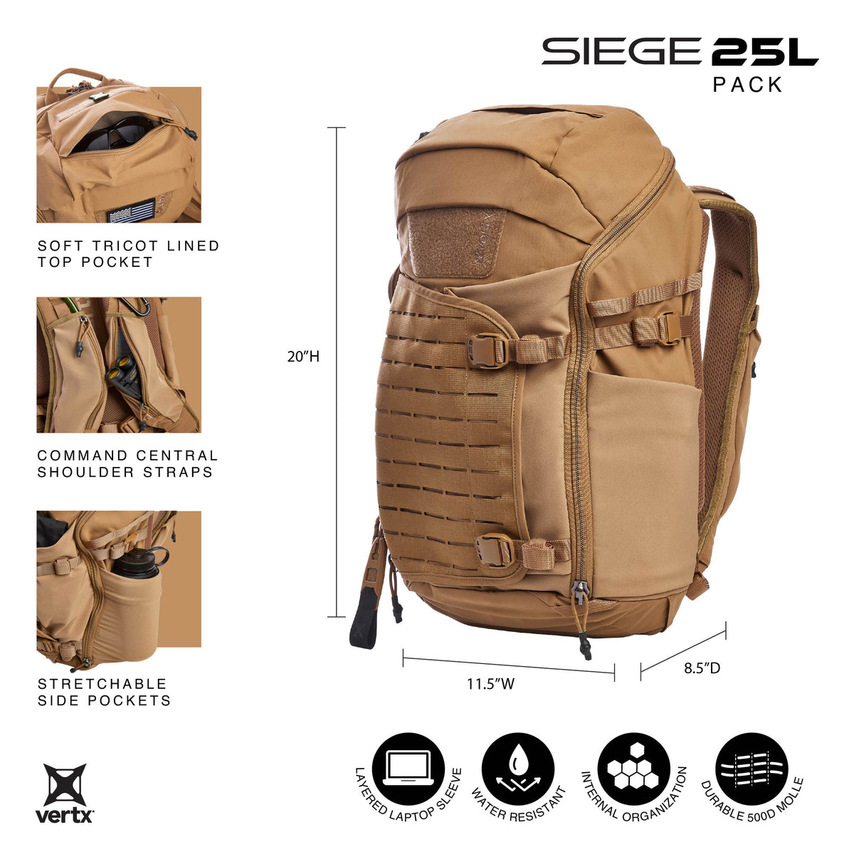 Vertx Siege 25L Tactical Backpack