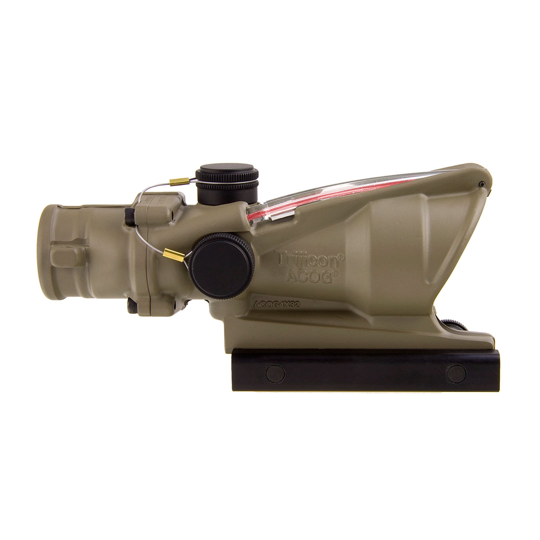 Trijicon FDE ACOG 4x32 Red Dual Illuminated .223 / 5.56 Crosshair Reticle - Broad Arrow Tactical