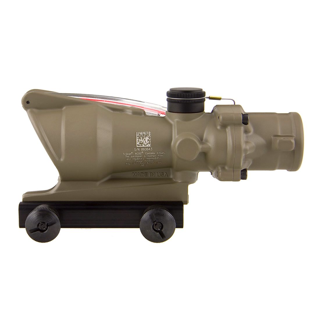 Trijicon FDE ACOG 4x32 Red Dual Illuminated .223 / 5.56 Crosshair Reticle - Broad Arrow Tactical