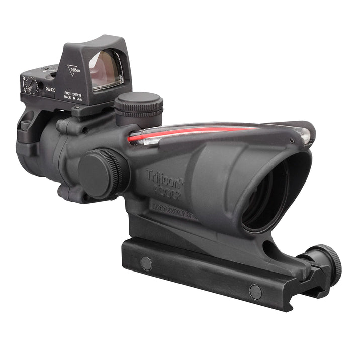 Trijicon 4x32 ACOG Scope, Dual Illuminated Red Crosshair .223 Reticle w/ Colt Knob Thumbscrew Mount &amp; LED 3.25 MOA Red Dot RMR Type 2 - Broad Arrow Tactical