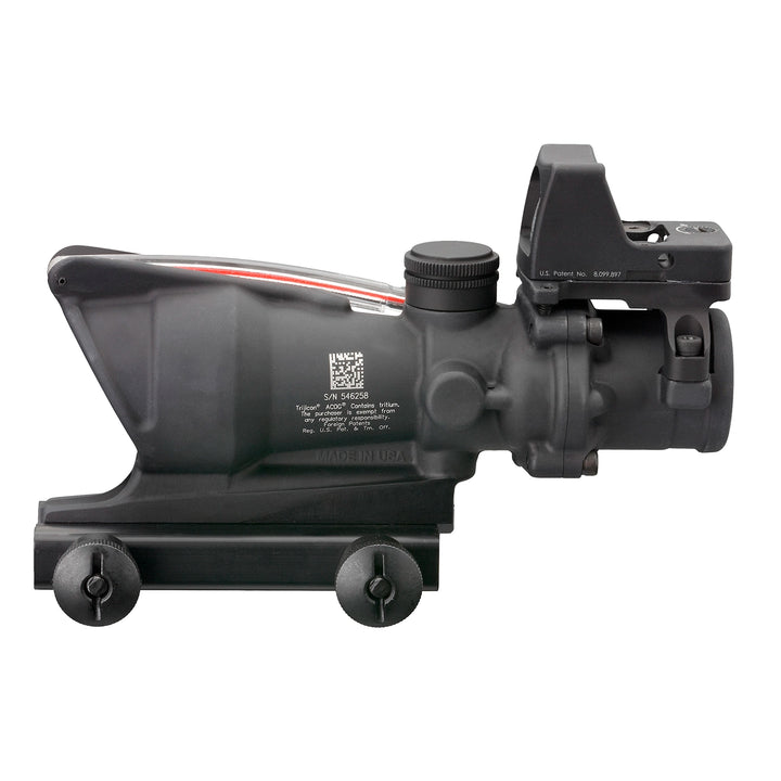 Trijicon 4x32 ACOG Scope, Dual Illuminated Red Crosshair .223 Reticle w/ Colt Knob Thumbscrew Mount &amp; LED 3.25 MOA Red Dot RMR Type 2 - Broad Arrow Tactical