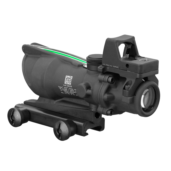 Trijicon 4x32 ACOG Scope, Dual Illuminated Green Crosshair .223 Reticle w/ Colt Knob Thumbscrew Mount &amp; LED 3.25 MOA Red Dot RMR Type 2