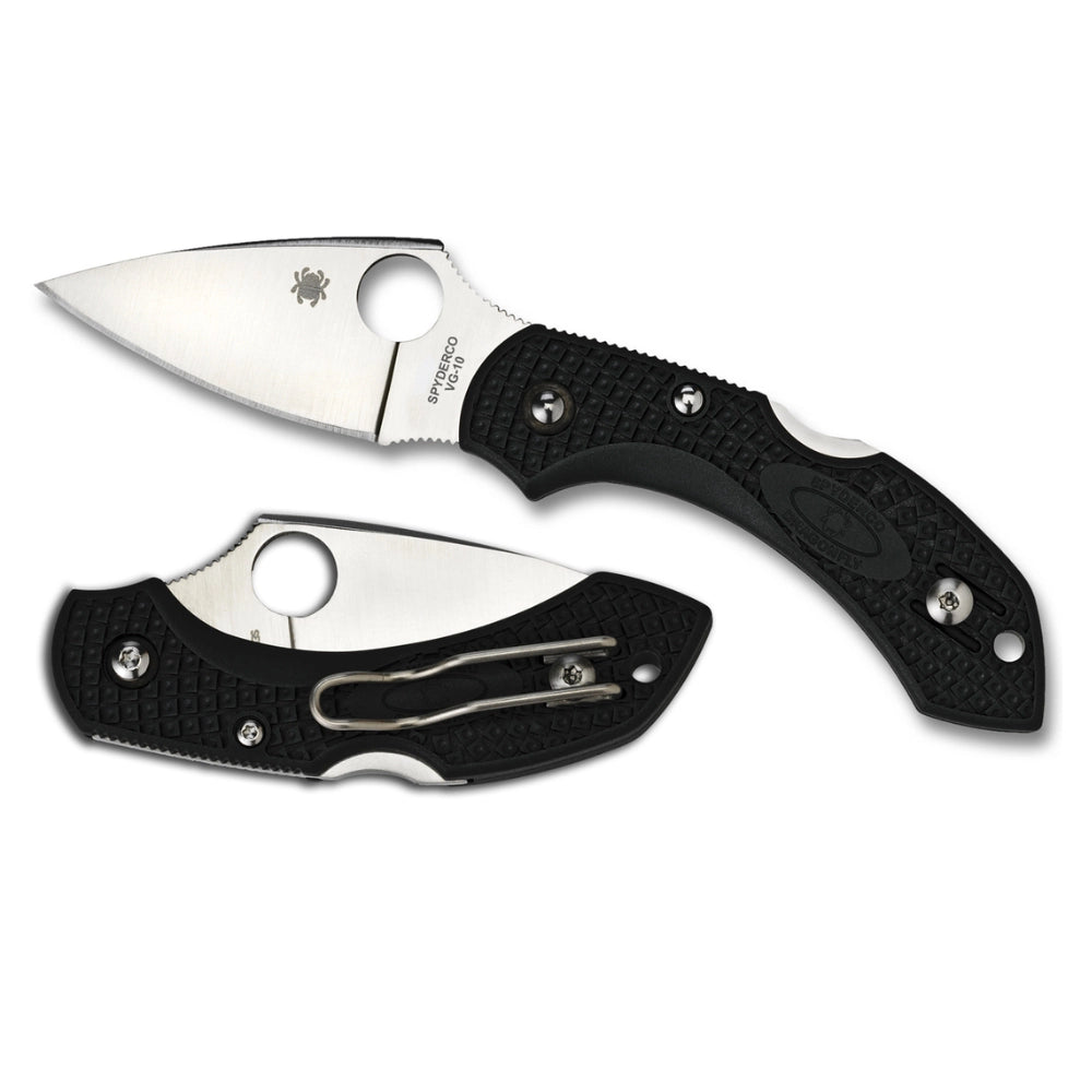 Spyderco Dragonfly 2 Lightweight (Black) w/Plain Blade - Broad Arrow Tactical