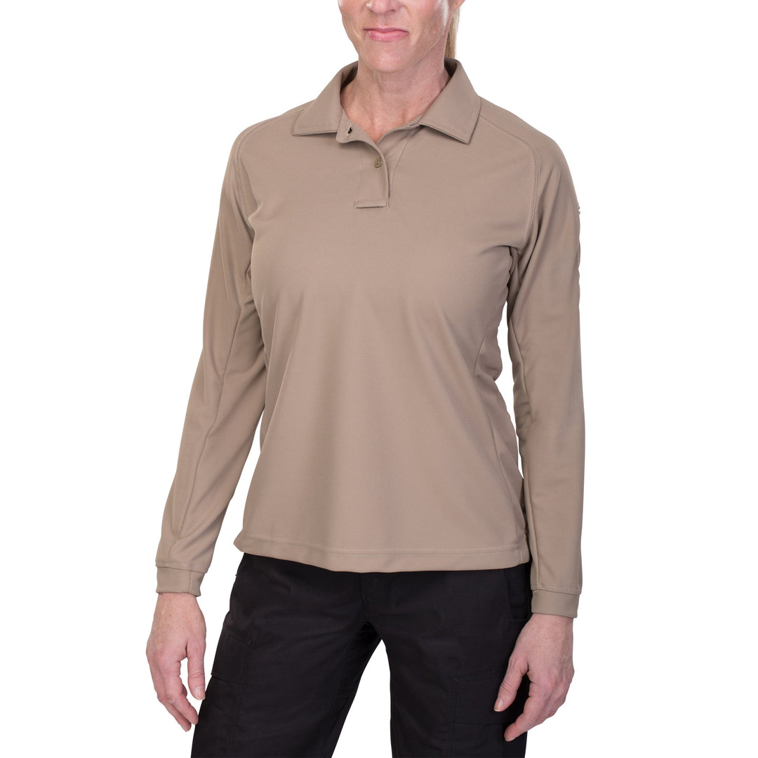 Vertx Women S Heatshield Long Sleeve Polo F K A Coldblack