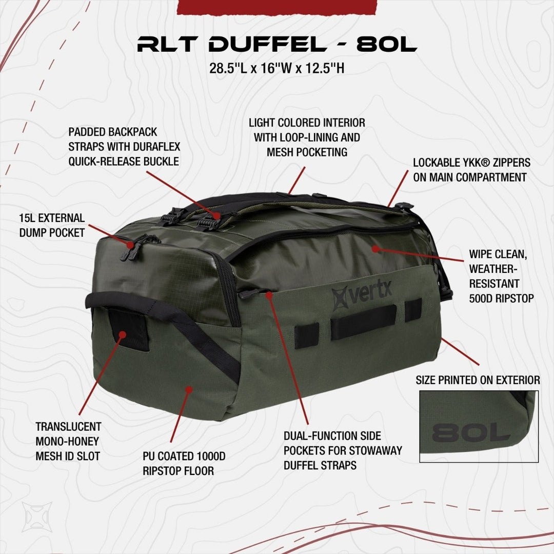 Vertx Rlt 80L Duffel Bag